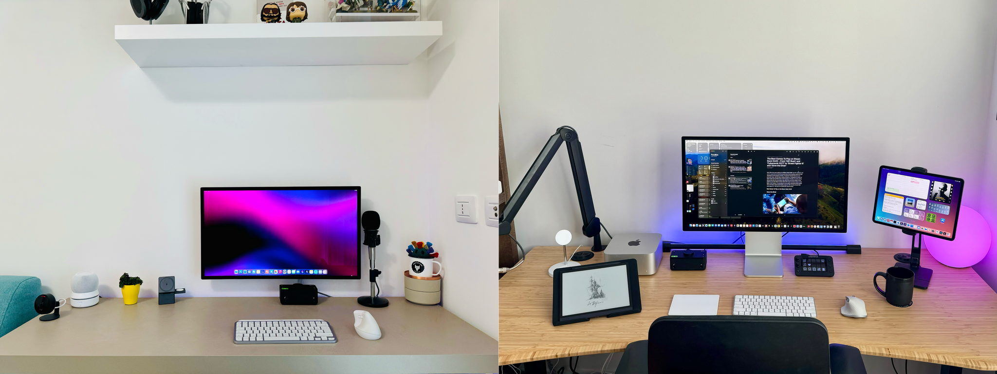 Our desk setups.